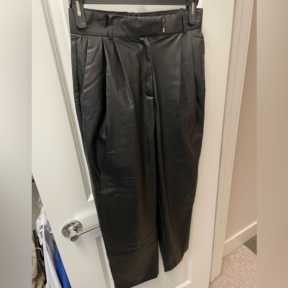 H&M faux leather “balloon” type pant